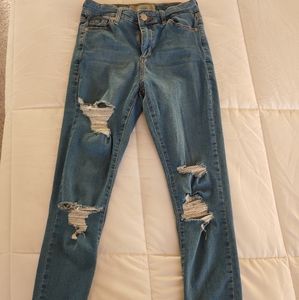 TOPSHOP Skinny Blue Jeans